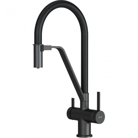 Смеситель для кухни с гибким изливом с каналом для питьевой воды...