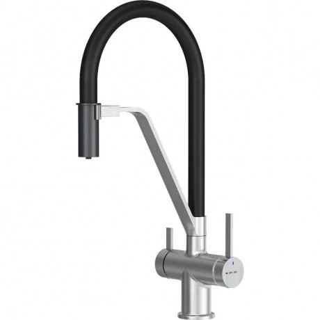 Смеситель для кухни с гибким изливом с каналом для питьевой воды...