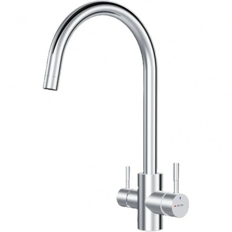 Смеситель для кухни с С-изливом с каналом для питьевой воды AM.P...