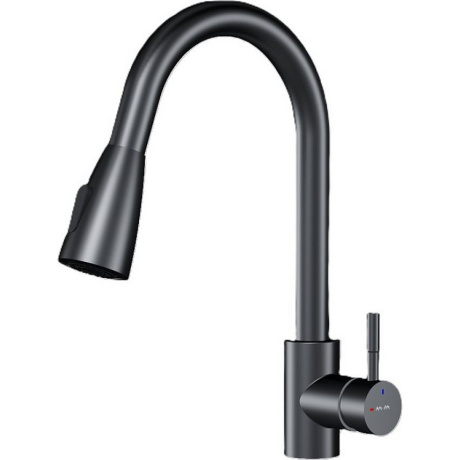 Смеситель для раковины с вытяжным изливом AM.PM X-Joy SF85B07522, черный