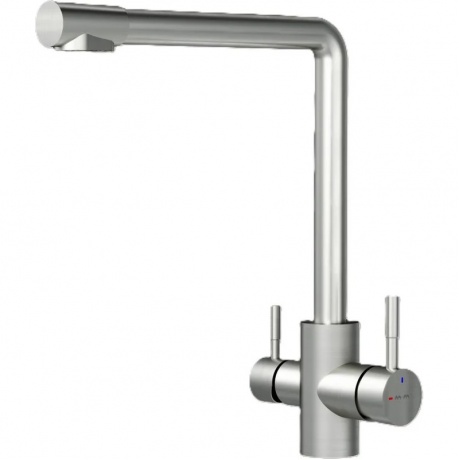 Смеситель для кухни с L-изливом с каналом для питьевой воды AMPM X-Joy SF85B05711 сатин 9770₽