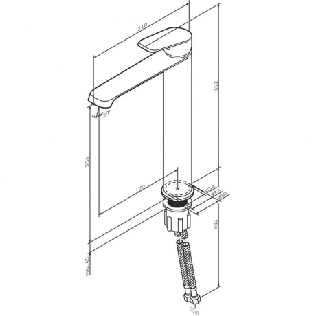 Смеситель для раковины высокий AM.PM Func F8F92033, белый - фото 2