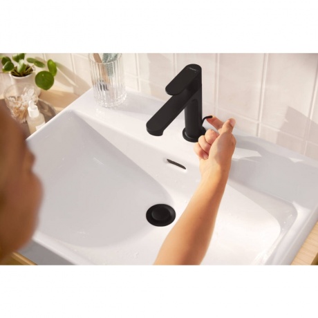 Смеситель для раковины Hansgrohe Rebris S 72517670 матовый черный - фото 4