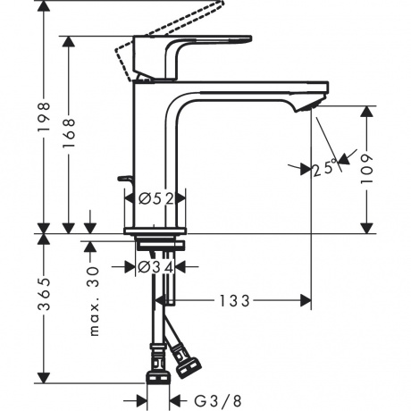 Смеситель для раковины Hansgrohe Rebris S 72517000 хром - фото 2