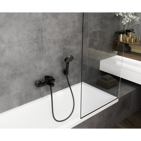 Смеситель для ванны Hansgrohe Vernis Blend 71440670 матовый черный - фото 3