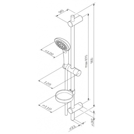 Душевой гарнитур AM.PM Spirit F0170A000 хром - фото 2