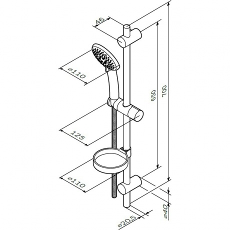 Душевой гарнитур AM.PM Like F0180064 хром - фото 7