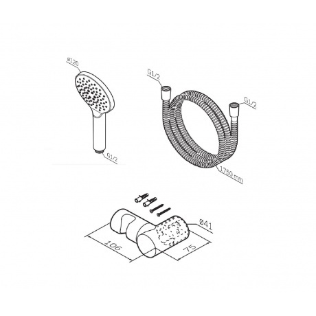 Душевой набор AM.PM Like F0118000 хром - фото 3