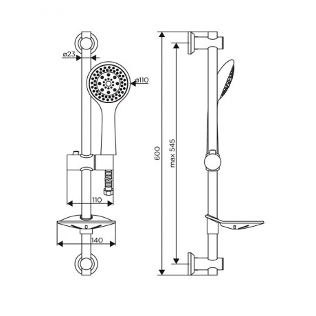 Душевой гарнитур Dorff Norma D0101000 - фото 4