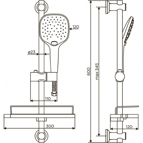 Душевой гарнитур Dorff Prime D0140000 - фото 4