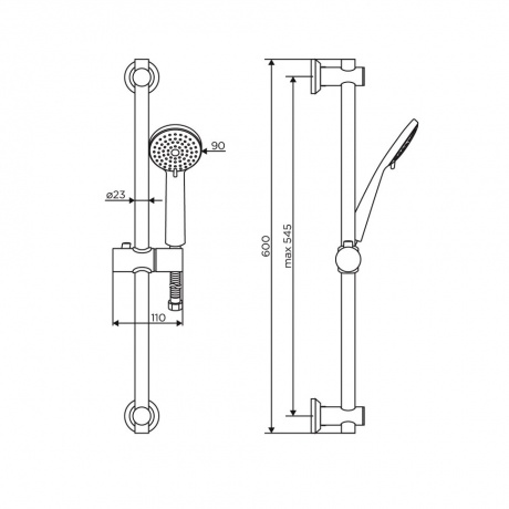 Душевой гарнитур Dorff  Logic D0103000SS - фото 3