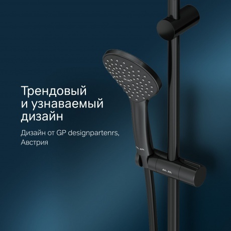 Душевой комплект AM.PM Gem F0190022 черный - фото 11