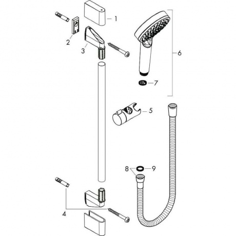Душевой гарнитур Hansgrohe Crometta Vario EcoSmart 26534400 матовый белый - фото 3
