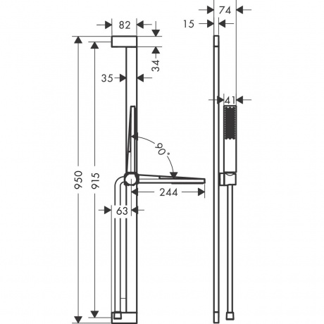 Душевой гарнитур Hansgrohe Pulsify E 24381000 хром - фото 2