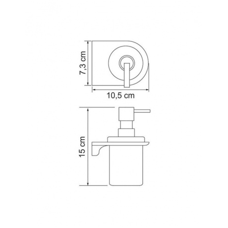Дозатор для жидкого мыла WasserKRAFT Kammel K-8399WHITE 9062329 - фото 2