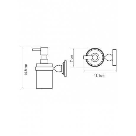 Дозатор для жидкого мыла WasserKRAFT Diemel K-2299 9062579 - фото 2