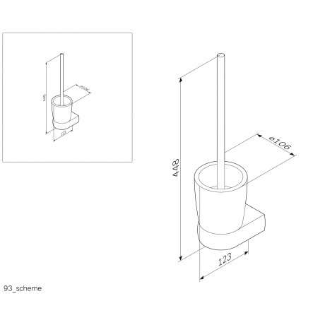 Ершик подвесной AM.PM Sensation A3033300 хром - фото 6