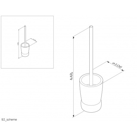 Ершик подвесной AM.PM Sensation A3033200 хром - фото 6