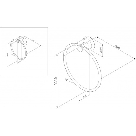 Держатель для полотенец AM.PM Like A8034400 хром - фото 6