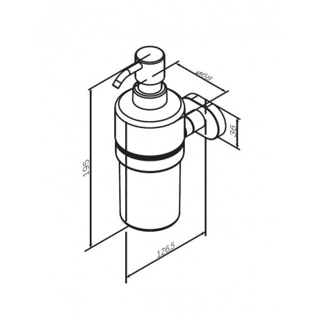 Дозатор для жидкого мыла AM.PM Sense A7436900 - фото 2