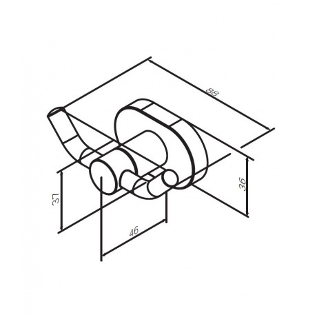 Двойной крючок AM.PM Sense A7435600 хром - фото 2