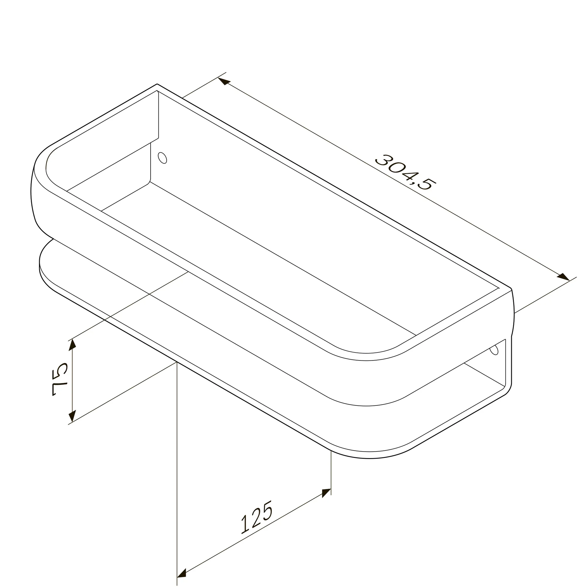 Полка для душа AM.PM Sensation A3034800 - фото 3