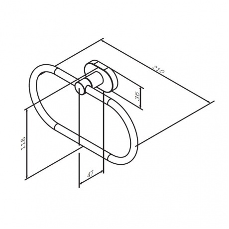 Кольцо для полотенец AM.PM Sense A7434400 хром - фото 2