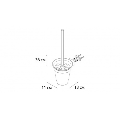 Ерш для туалета FIXSEN TREND (FX-97813) - фото 3
