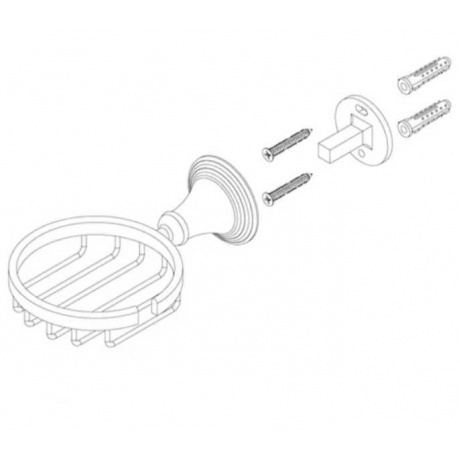 Мыльница FIXSEN Luksor решетка (FX-71609B) - фото 4