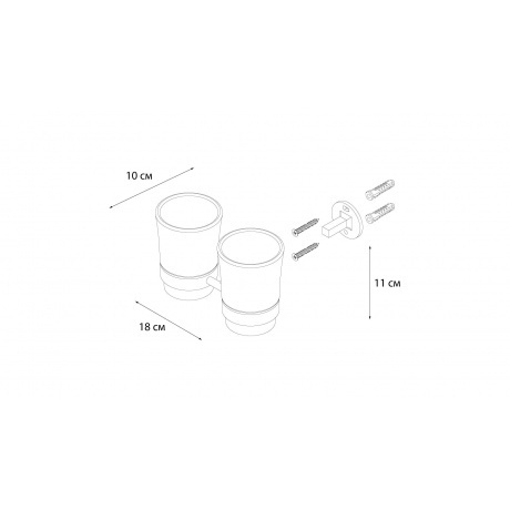 Подстаканник FIXSEN Luksor двойной (FX-71607B) - фото 3