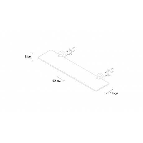 Полка FIXSEN Modern стеклянная (FX-51503) - фото 3