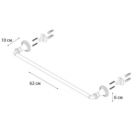 Полотенцедержатель FIXSEN Best трубчатый (FX-71601A) - фото 3