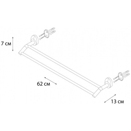 Полотенцедержатель FIXSEN Europa трубчатый 2-ой (FX-21802) - фото 5