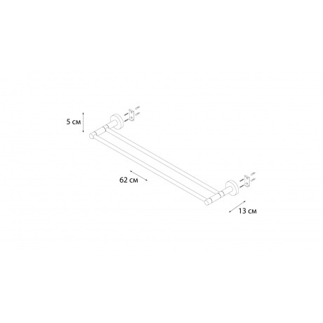 Полотенцедержатель FIXSEN Modern трубчатый 2-ой (FX-51502) - фото 3