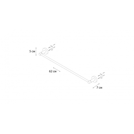 Полотенцедержатель FIXSEN Modern трубчатый FX-51501 - фото 3