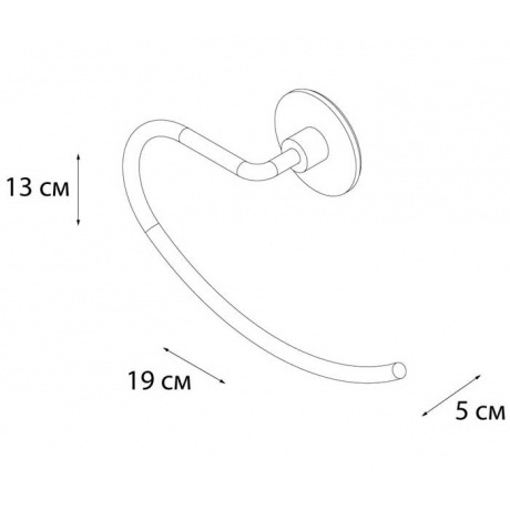 Полотенцедержатель FIXSEN Round полукольцо (FX-92111) - фото 4