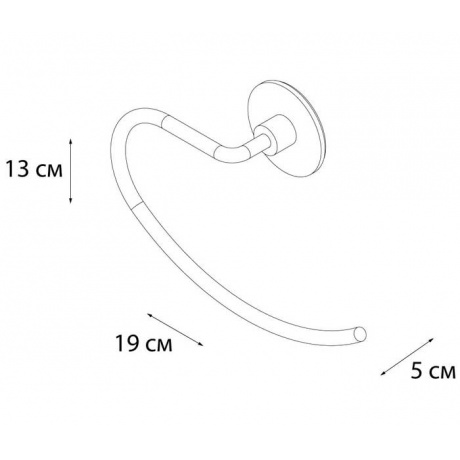 Полотенцедержатель FIXSEN Round полукольцо (FX-92111) - фото 4