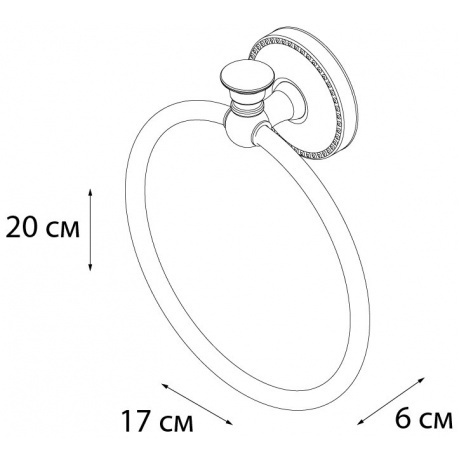 Полотенцедержатель кольцо FIXSEN ADELE (FX-55011) - фото 2