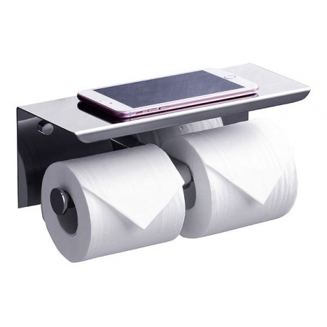 Держатель туалетной бумаги с полкой RUSH Edge (ED77142A)