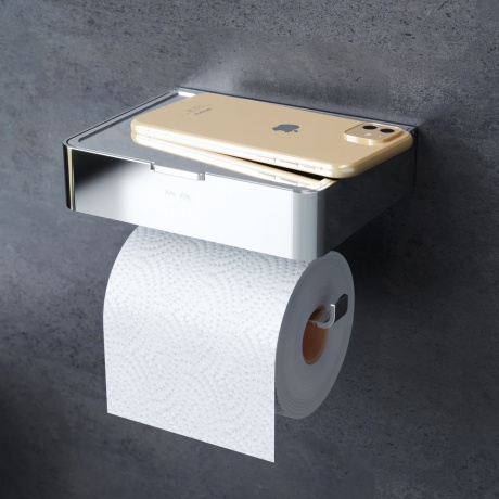 Держатель для туалетной бумаги с коробкой AM.PM Inspire 2.0 A50A341500, хром, шт - фото 2