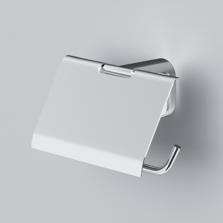Держатель для туалетной бумаги с крышкой AM.PM X-Joy A84341400 - фото 4