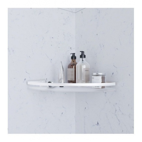 Полка угловая стеклянная AM.PM Sense L A7456100 серебристый - фото 8