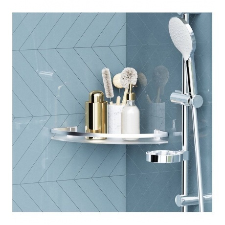 Полка угловая стеклянная AM.PM Sense L A7456100 серебристый - фото 10