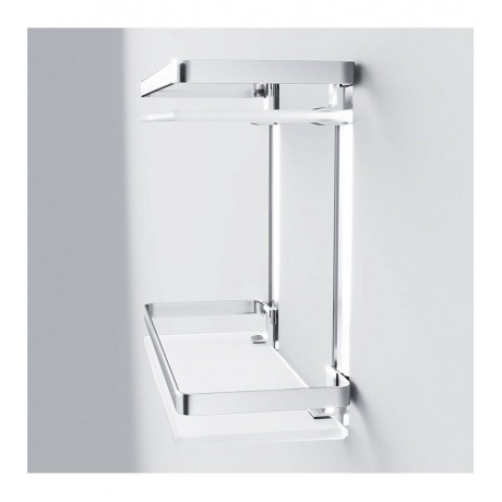 Полка двухуровневая стеклянная AM.PM Sense L A7455200 серебристый - фото 9