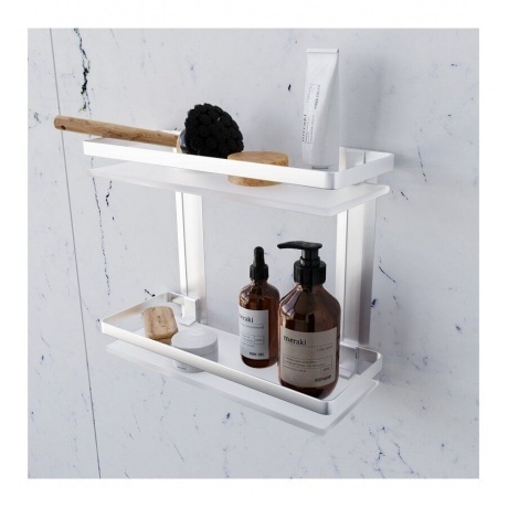 Полка двухуровневая стеклянная AM.PM Sense L A7455200 серебристый - фото 10