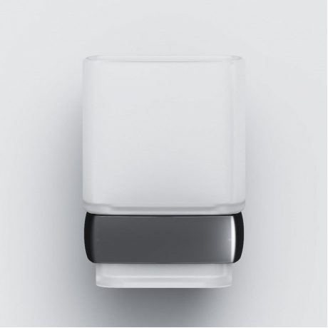 Стеклянный стакан с настенным держателем AM.PM Gem A9034322, цвет: черный - фото 3
