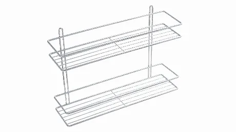Полка двойная Fixsen хром (FX-730-2)