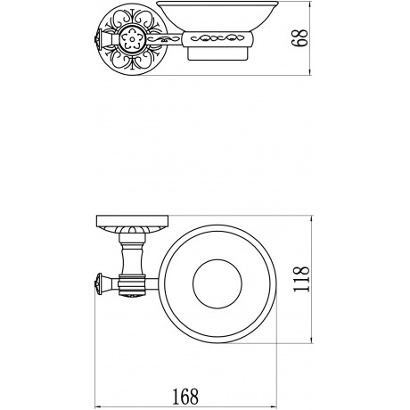Мыльница керамическая с настенным держателем Savol 58а (S-005859A) - фото 2