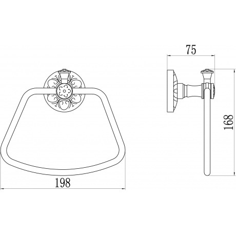 Держатель для полотенец кольцевой Savol 58а (S-005860A) - фото 2