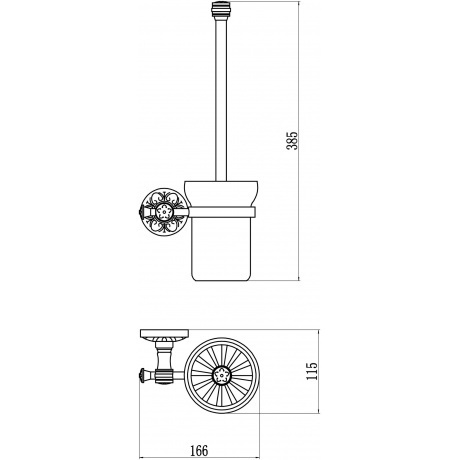 Туалетный ёршик с настенным держателем Savol 58а (S-005894A) - фото 2